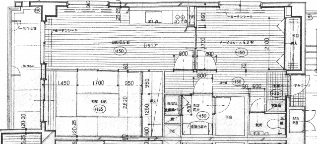 広島市東区牛田本町のマンションの間取り