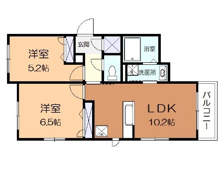 足柄上郡開成町吉田島のアパートの間取り