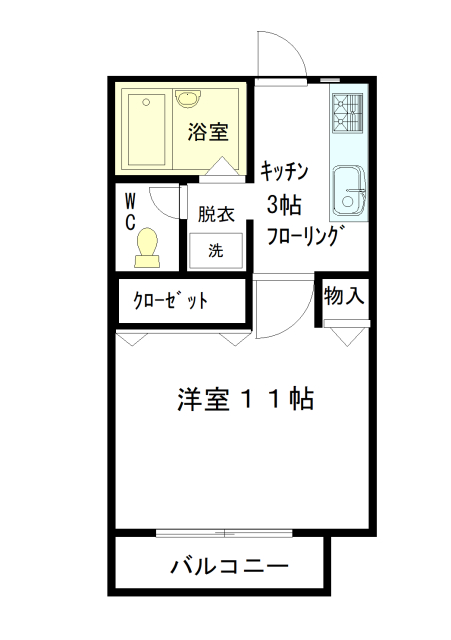 戸田市大字新曽のアパートの間取り