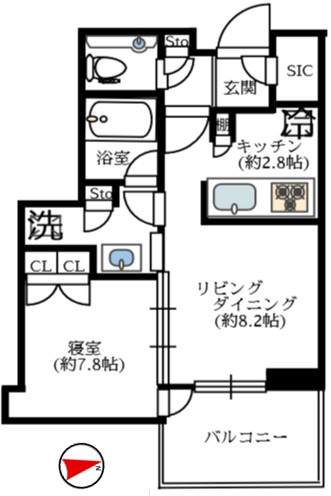 ブランズタワー芝浦の間取り