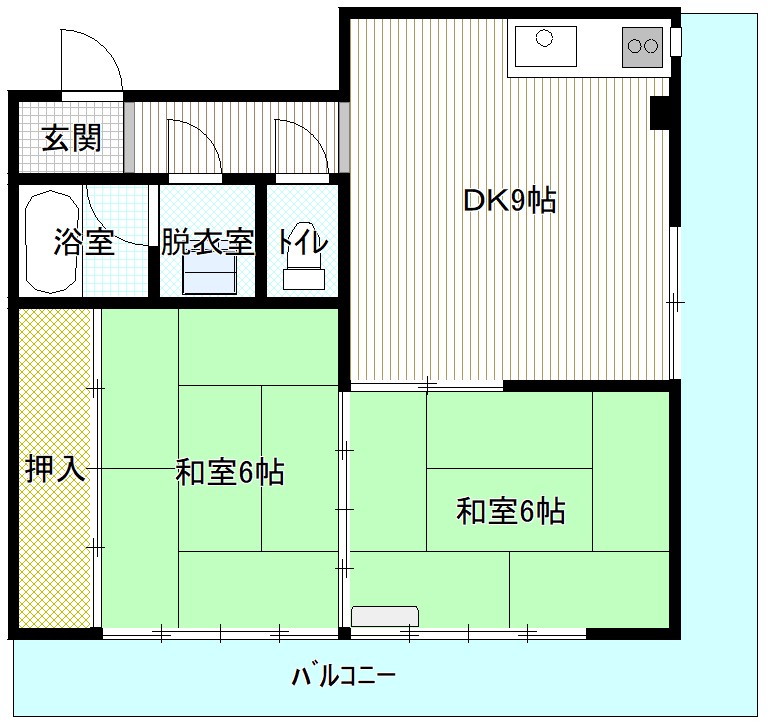 リヴィエール日之出の間取り