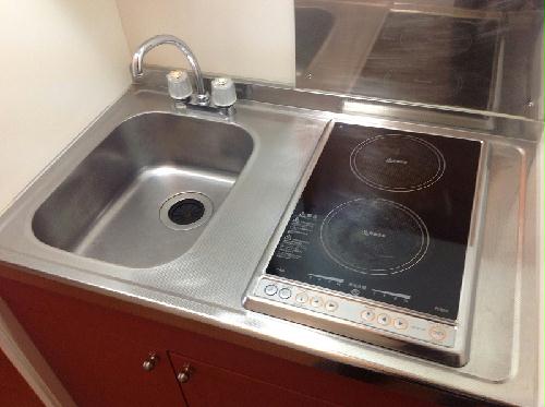 キッチン　２口電気コンロで安全☆