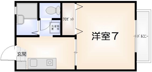 【徳島市沖浜町のアパートの間取り】