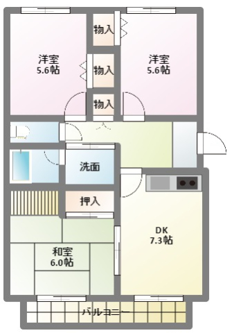 ツインプラザAの間取り