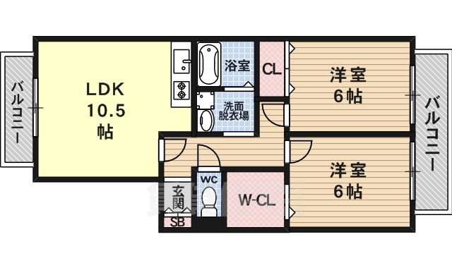 ヴィルヌーブ今里の間取り