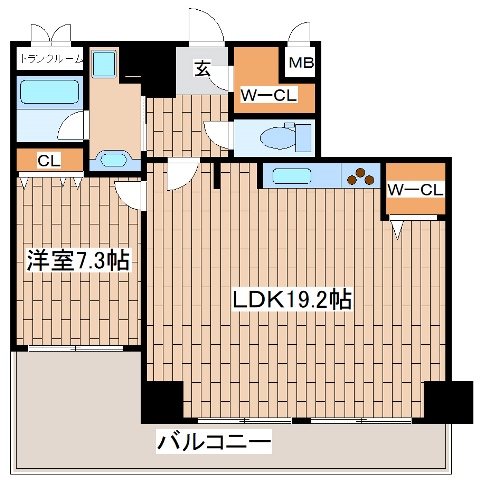 神戸市中央区磯辺通のマンションの間取り