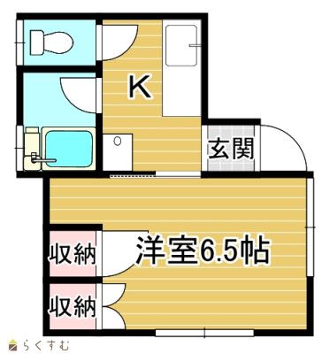 長岡市下山のアパートの間取り