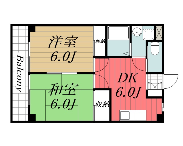 千葉市若葉区桜木北のマンションの間取り