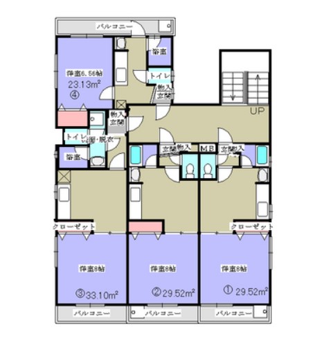 広島市南区翠のアパートの間取り