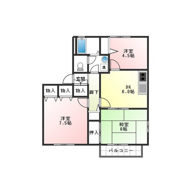 フラッツＫＡＢＣ棟の間取り