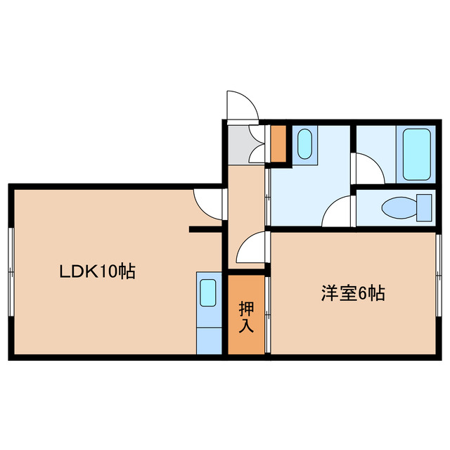 エステート富岡Bの間取り