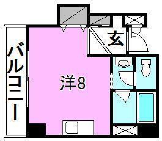 松山市西一万町のマンションの間取り