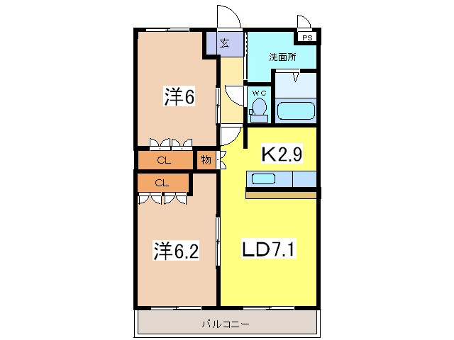 まほらま2番館の間取り