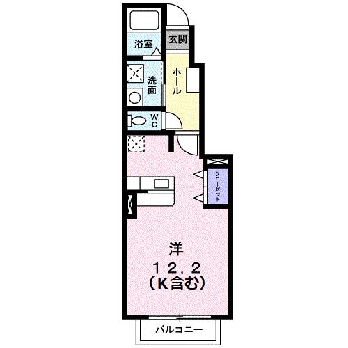 新居浜市沢津町のアパートの間取り