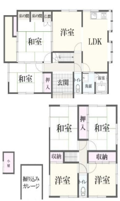 豊富町御蔭戸建の間取り