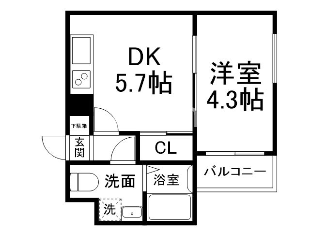 THE GARNET SUITE RESIDENCE山科WESTの間取り