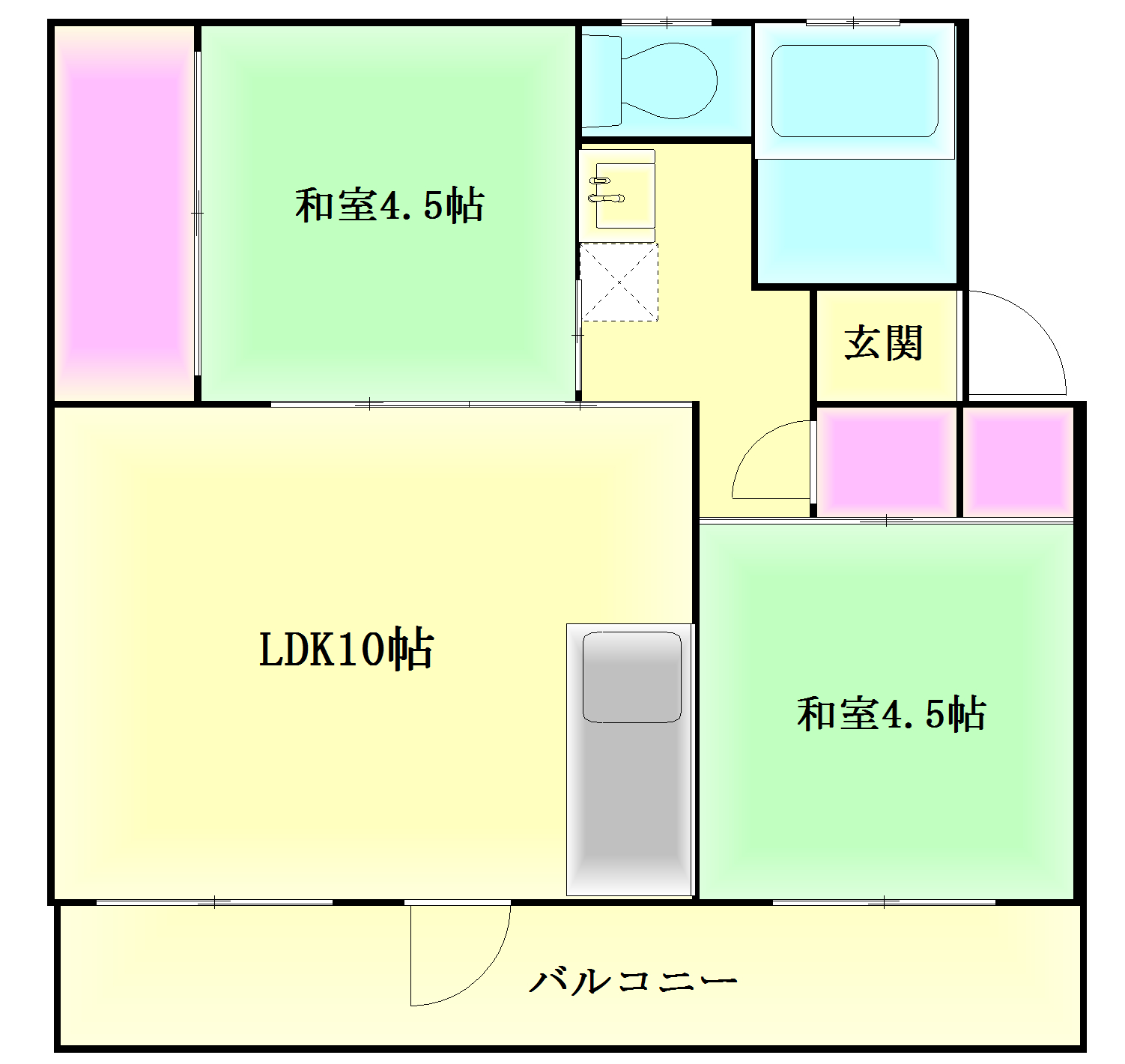 吉岡ハイツの間取り