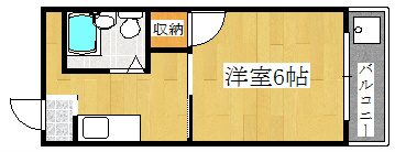 明石市明南町のアパートの間取り