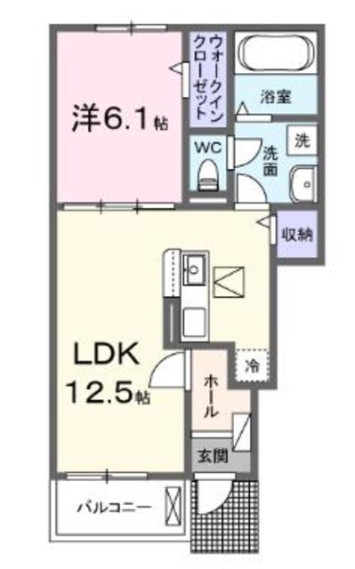 愛甲郡愛川町角田のアパートの間取り