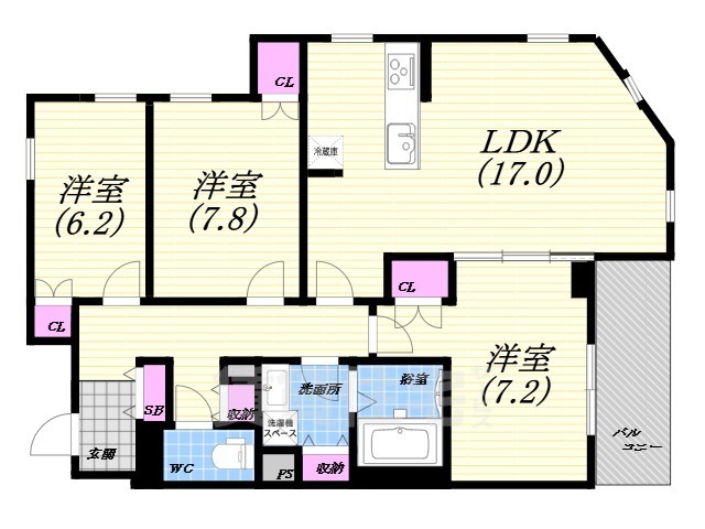 ミレーネ芦屋東山の間取り