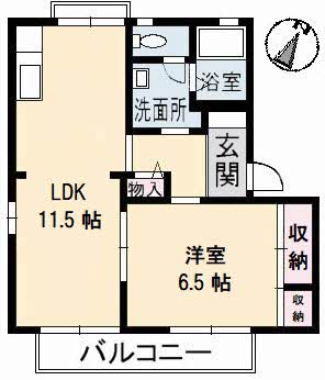 ビックイーストII　A棟の間取り