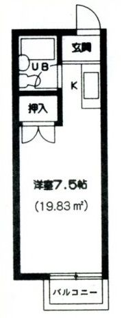 豊川市白雲町のアパートの間取り