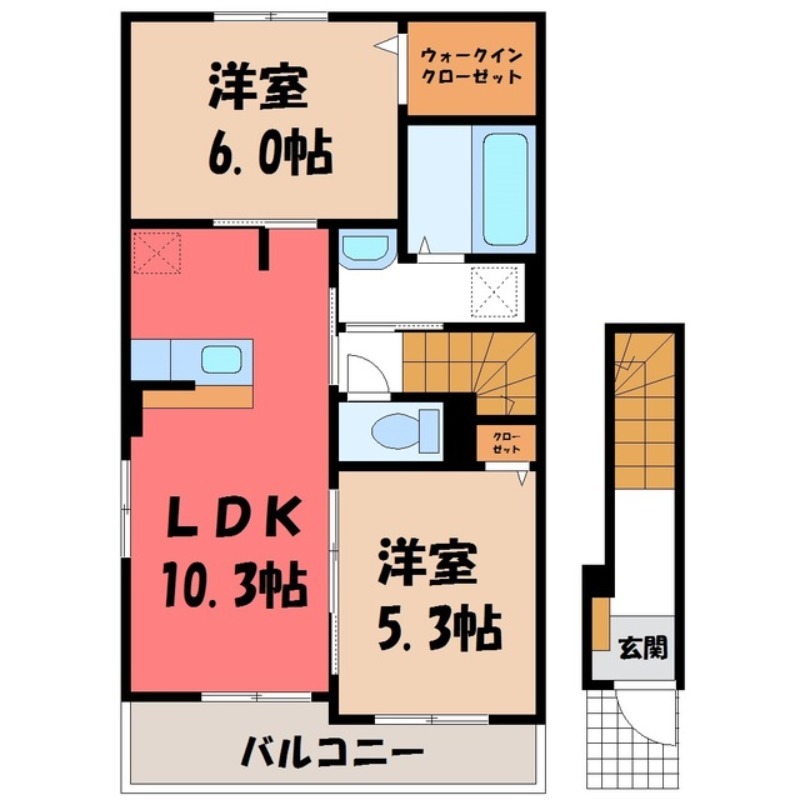 サニーパレス Cの間取り