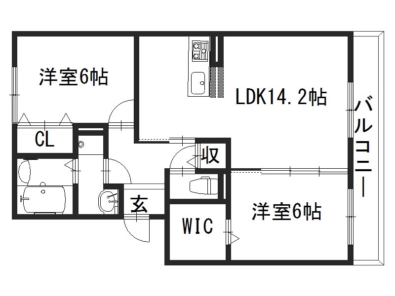 ルナヌーブの間取り