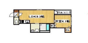 【加古川市平岡町新在家のアパートの間取り】