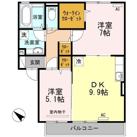 コンフォール桜の間取り