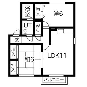 御所市大字東松本のアパートの間取り