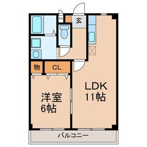 千葉市稲毛区稲毛町のマンションの間取り