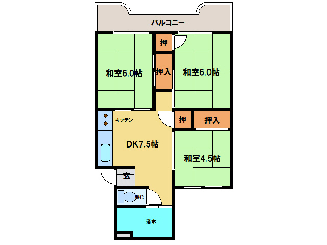 新浜マンションの間取り