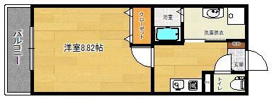 筑紫野市大字永岡のマンションの間取り