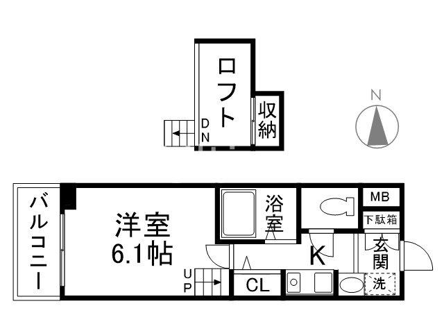 エステムコート京都烏丸IIの間取り