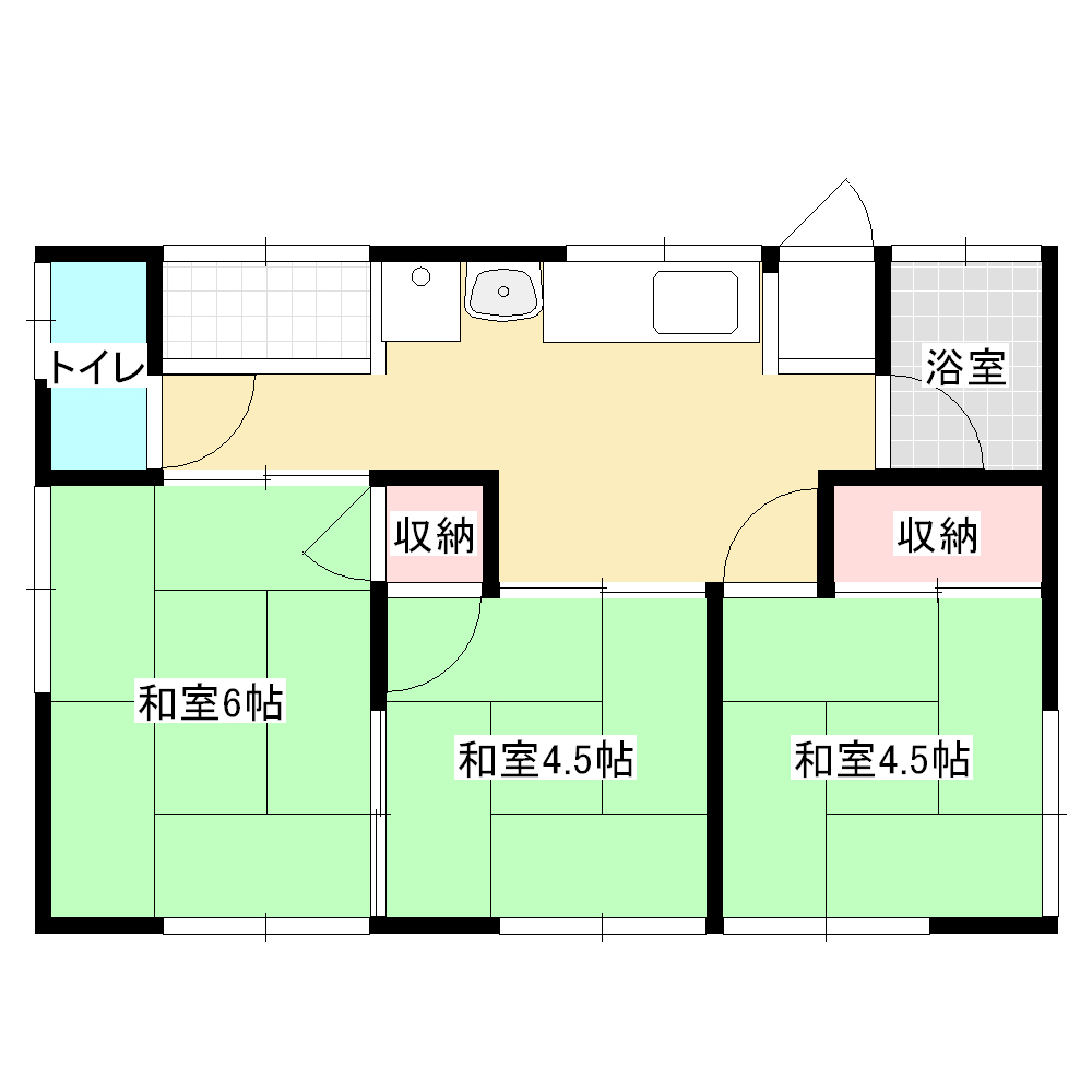 大岡貸家の間取り写真