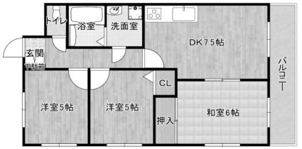 【明石市野々上のマンションの間取り】