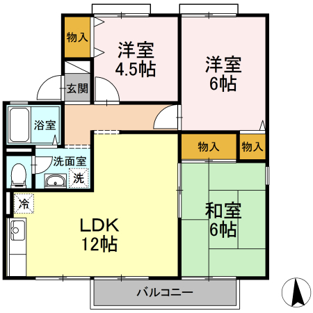 ジュビロやすなりの間取り