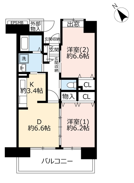 ＵＲコンフォール鶴瀬の間取り