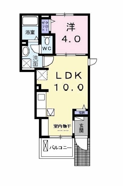 サンリット　鏡石の間取り