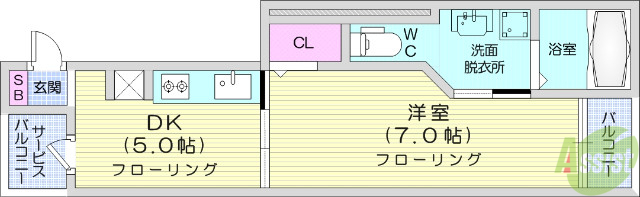 リバティ白鳥の間取り