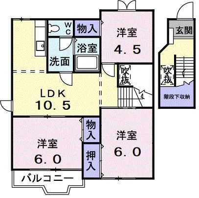 ピュアコート蔵子の間取り