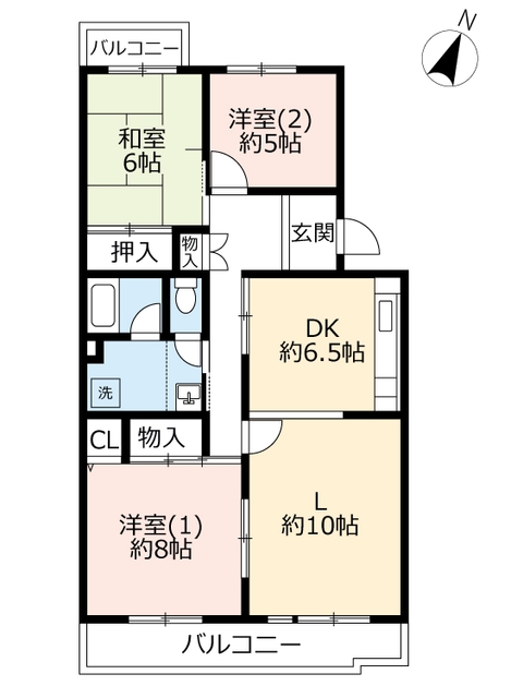 ＵＲ洛西竹の里の間取り