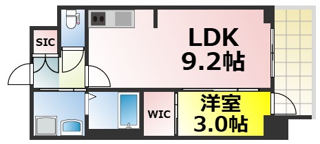 アドバンス大阪フラットの間取り