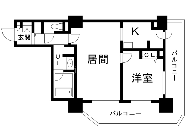 札幌市中央区南九条西のマンションの間取り