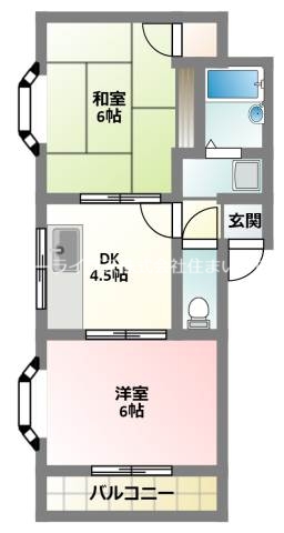 寝屋川市萱島東のマンションの間取り