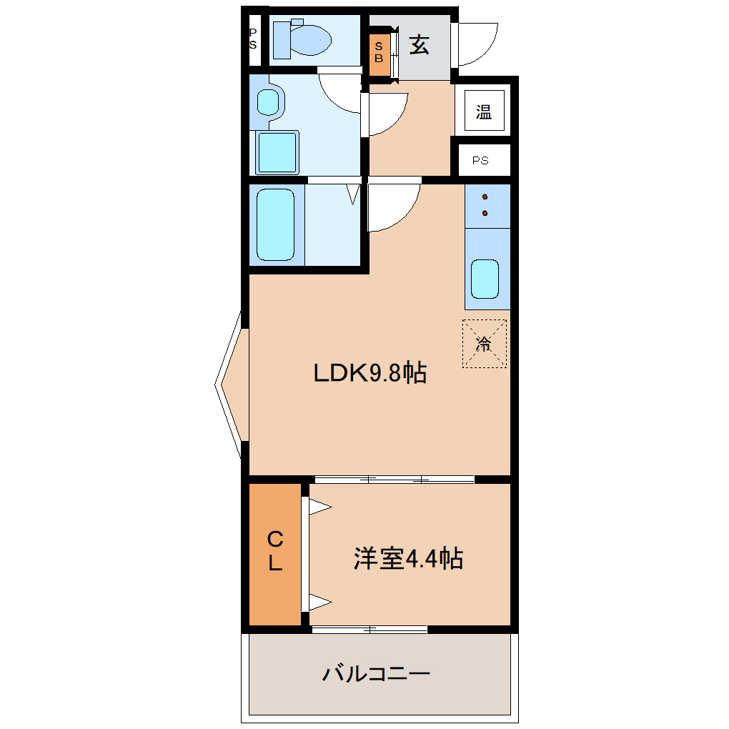 ブラン蒲町の間取り