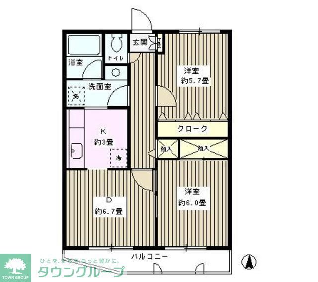 足立区梅島のマンションの間取り