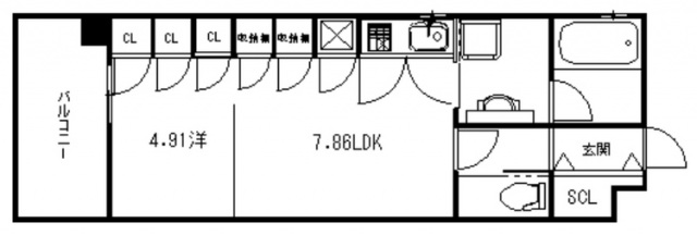 広島市中区舟入町のマンションの間取り