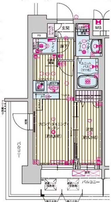 プレサンスTHE KYOTO新町通の間取り